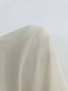 Elenzga 女士秋季新款褶皱斜肩长袖衬衫 - 杏色 - 查看 8