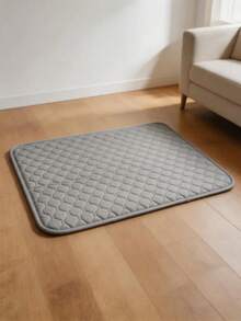 2Pcs Waterproof Reusable Pet Pee Pads, Washable Dog Sleeping Mat, Non Slip Pet Floor Cushion For Dog Crate Bed Indoor Home Use - Grey - View 3