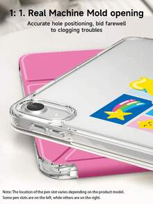THE POWERPUFF GIRLS X SHEIN 适用于 iPad (A16) 11 英寸第 11 代（2025 年款）/ iPad 第 10 代、iPad Pro 2020/2021 11 英寸、iPad 7/8/9 代、Galaxy Tab A9 Plus 的保护套，采用高端质感，支持 3+Y 折叠，具备自动唤醒/睡眠功能和内置笔槽，防震保护套。 - 彩色 - 查看 5