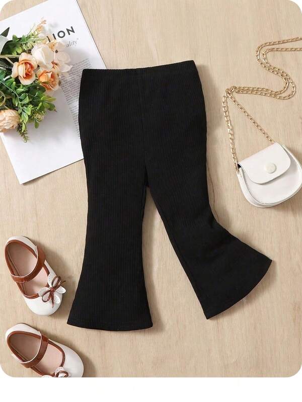 Baby Girl Solid Flare Leg Pants