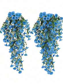 1/2/4pcs Hanging Artificial Flowers With Eucalyptus Leaves, Wild Flower Combination. Multi-Use Spring Decor For Home, Room, Garden, Hotel, Porch, Wedding And Valentine's Day - Multicolor - View 7