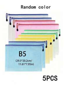 Extra Large Grid Waterproof Zipper Document Bag - A3/A4/B4/A5/B5/B6 Transparent Student And Professional Document Organizer, Ideal For Paper And Exam Storage. - Multicolor - View 17