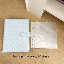 Muroi Mono A5 波点 PU 皮革偶像照片卡收纳册，偶像照片卡整理盒，DIY 10 个卡套，文具用品 - 長方形 - 查看 16
