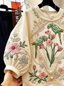 Resyla Women's Floral Print Lantern Sleeve Blouse - Multicolor - View 4