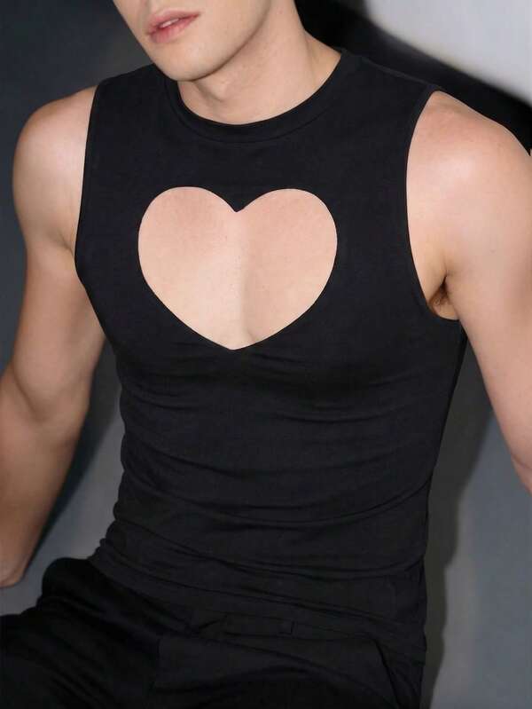 Manfinity Dauomo Men's Sexy Hollow-Out Tight Fit Tank Top