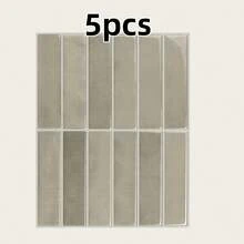 5pcs 3d Epoxy Resin Wall Stickers, Pu Self-Adhesive Kitchen And Bathroom High-Temperature Resistant Pet Tile Stickers And Wallpapers - Multicolor - View 7