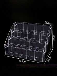 1PC Large Capacity Slanted Design Desktop Multifunctional Storage Clear Acrylic Pen Display Stand For Office School Home Desk Organization Pen Organizer Pencil Holder - Transparent - View 19