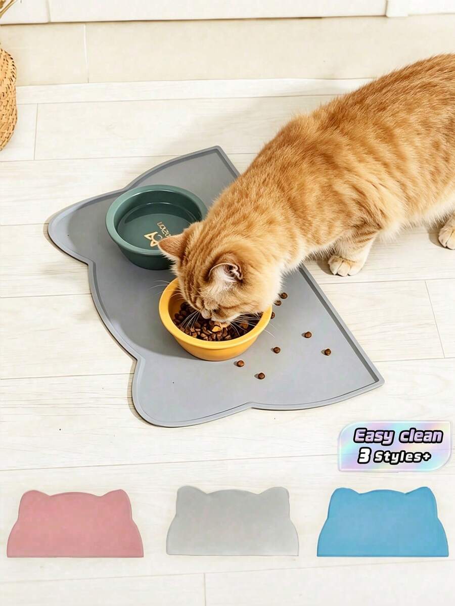 防水宠物食品垫,适用于狗和猫 - 防滑、易于清洁,适用于狗和猫的喂食垫 - 保护地板免受溢出和脏乱,保持地面清洁 - 多色 - 查看 1