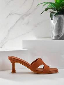 SHUZIA Sandal Selop Bertumit Nyaman dan Modis untuk Wanita, Cocok untuk Hari Valentine dan Musim Panas - Merah tua - View 7
