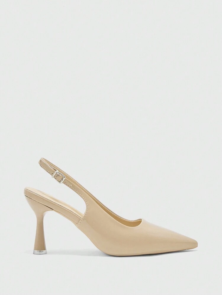 CUCCOO BIZCHIC Women Shoes Pointed Stiletto Apricot Fashion Simple Basic Daily Versatile Commute To Work Shopping Women's High Heel Shoes Women's Shoes