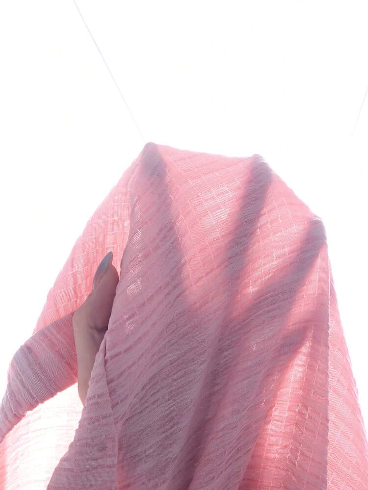 Plus Size Women Summer Casual Vacation Daily Commute Solid Color Textured Fabric Drawstring Waist Shorts Outfit For Beach