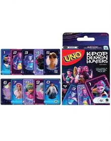 Mattel K-Pop 靈感動畫主題數字配對卡牌遊戲組，彩色角色卡組附特殊規則卡，適合家庭遊戲之夜與旅行攜帶的桌面娛樂 - 彩色 - 查看 5