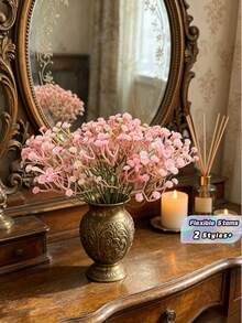 60/180 unidades de flores artificiais de Gypsophila (mosquitinho), buquê de flores artificiais realistas para buquê de noiva, arranjos florais caseiros, decoração de vasos, presentes para o Dia dos Namorados e formaturas. - Rosa - Ver 1