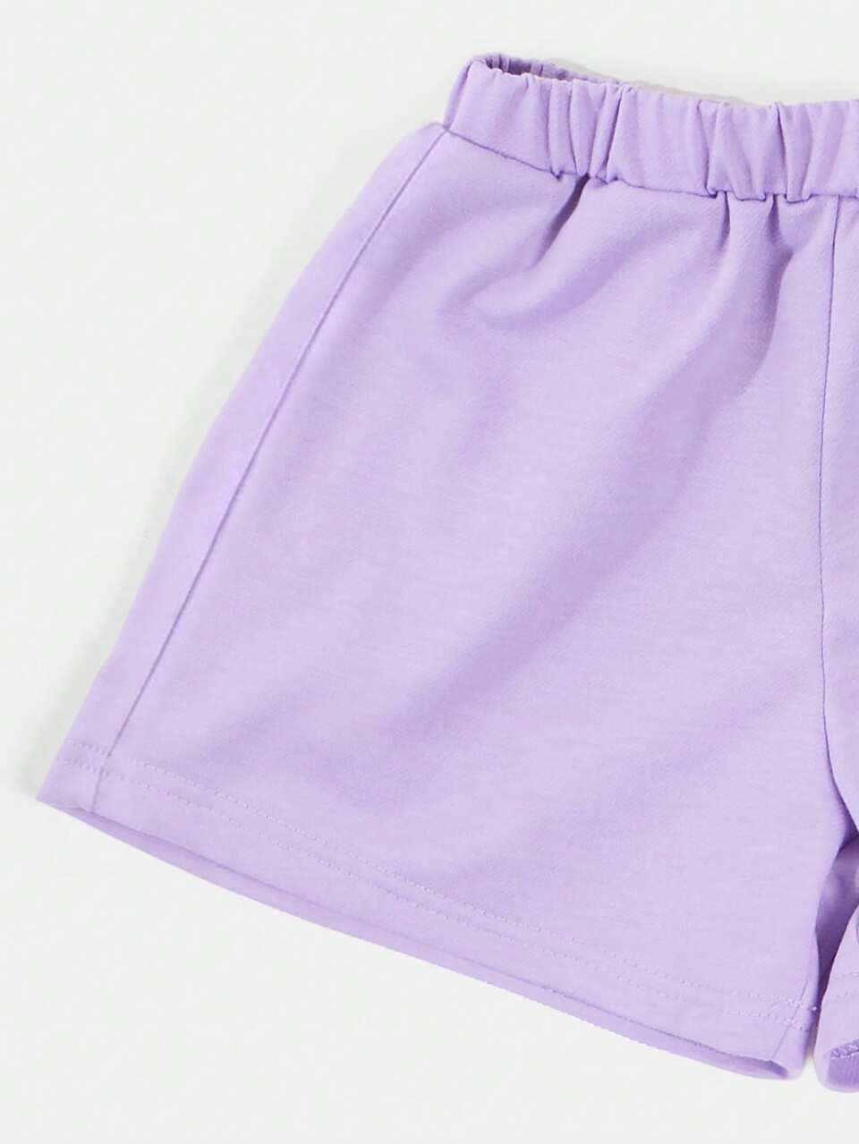 Conjunto de top corto y shorts elásticos con gráfico de Santorini, Grecia para niñas jóvenes en vacaciones de verano