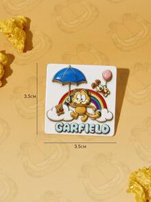 GARFIELD | SHEIN A New Creative Cartoon Animal Pattern Printing Brooch, IP Joint Design, Cute Personalized, Simple And Generous, Can Also Be Used As Accessories, Suitable For Various Parties, Concerts, Festivals, Exquisite Gifts - Multicolor - View 5
