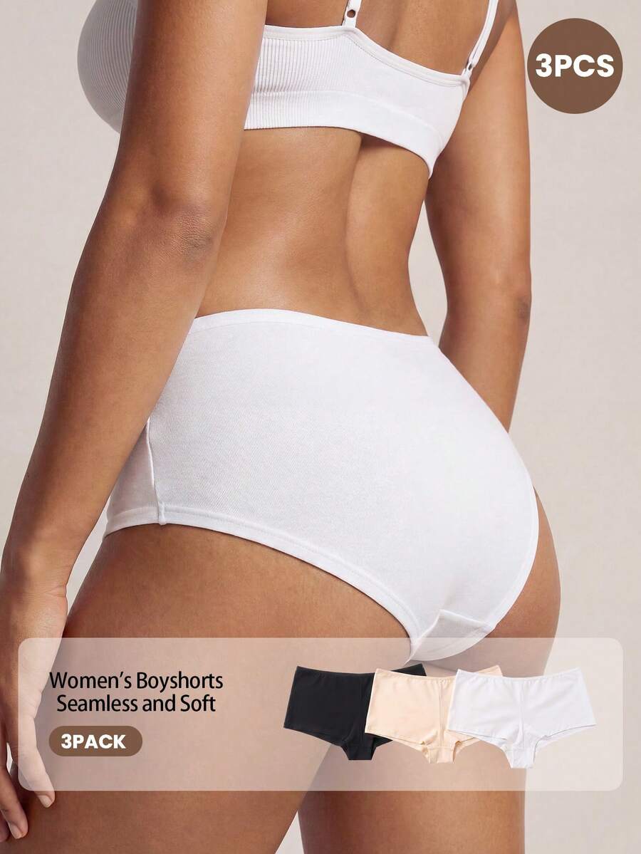 Barelissa 3 st/pack kvinnor enfärgad Casual bekväma byxor - Multifärgad - Visa 1