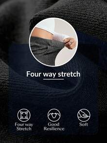 Flexra Plus Size Women Casual Versatile Everyday Denim Skirt With Pockets - Black - View 6