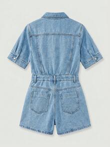 Maija Quần yếm & áo liền quần denim dành cho nữ - Màu xanh lam - Xem 10