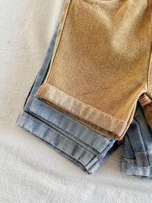 SHEIN Vintaside Kids 3pcs/Set Baby Boys' Elastic Waist Decorative Drawstring Casual All-Match Loose Denim Shorts - Multicolor - View 5
