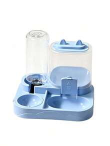 PETSIN 2-In-1 Cat Feeder & Water Dispenser Set, Dry & Wet Separation, Durable Plastic, No Battery Required, Easy To Clean Pet Food & Water Station, Suitable For Multiple Pets Hydration And Healthy Feeding - 400ML/700ML - View 10
