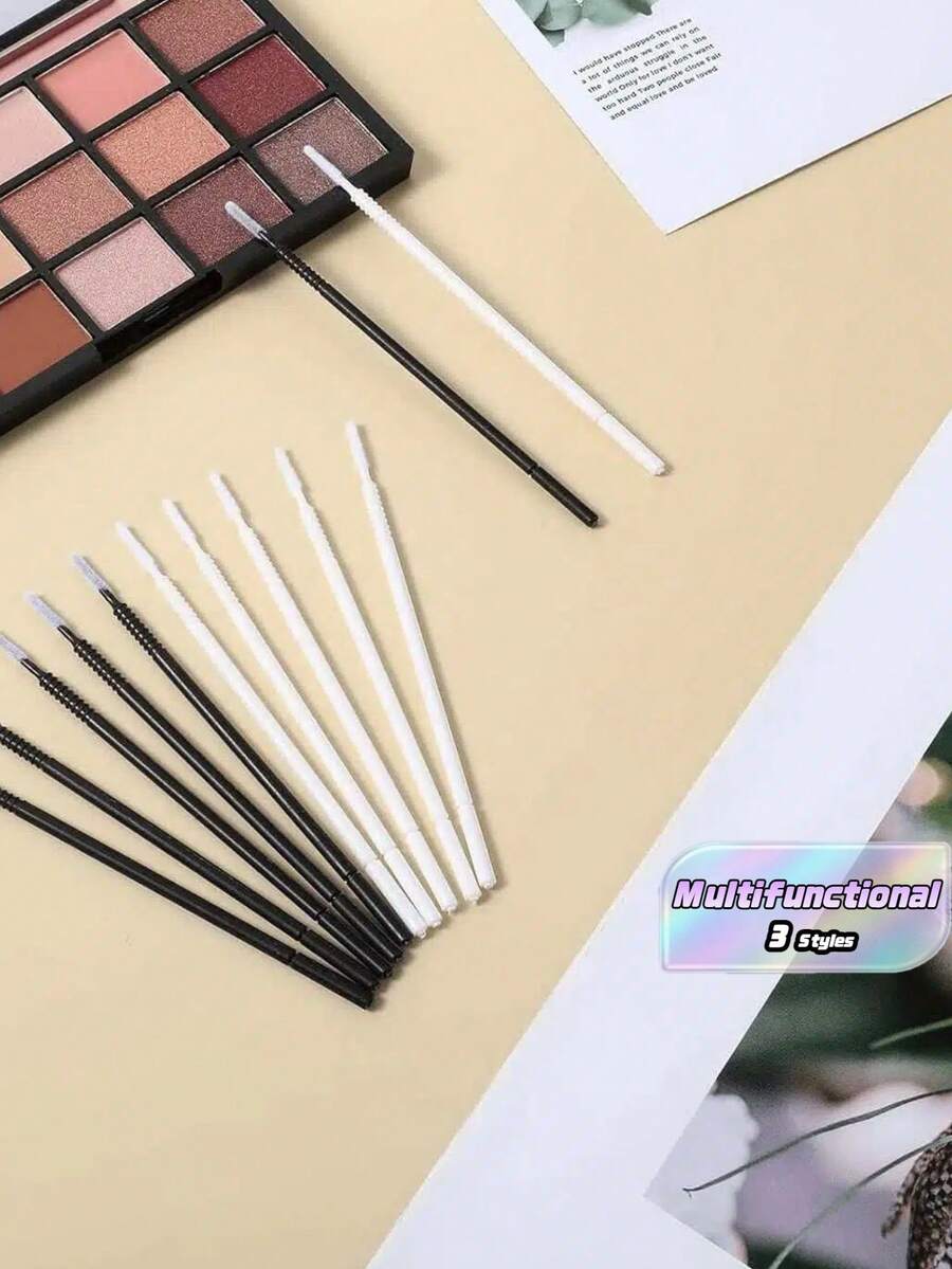 400 Micro Cotton Swabs For Eyelash Extension, Disposable Eyelash Extension Supplies, With A 2 Mm Micro Brush Head, A Precision Micro Brush, And A Micro Applicator Brush With An Extra-Fine Fiber Brush Head (200 White Swabs And 200 Black Swabs) - Multicolor - View 1