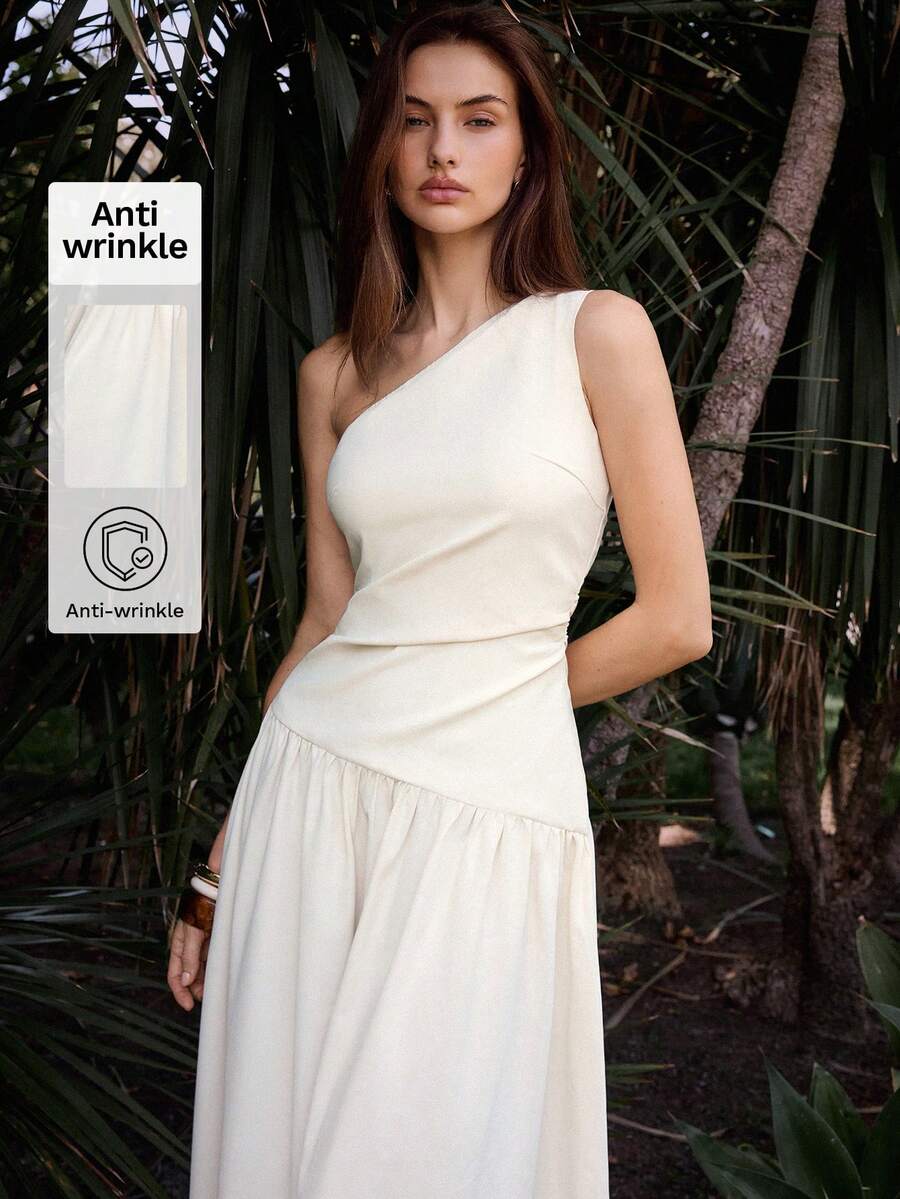 Đầm maxi dáng suông tay cánh hoa xếp ly in họa tiết phong cách Boho MAIJA dành cho kỳ nghỉ - trắng - Xem 1