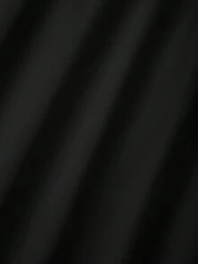 GlowEve CURVE 大尺碼女款春夏季時尚優雅通勤/約會腰部收腰金屬扣飾A字裙 - 黑色 - 查看 5