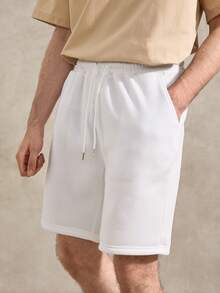 Courvante Men's Casual Shorts, Black, White, Fashion Versatile, Sports Style For Your Tennis Boyfriend - White - View 7