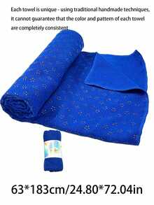 1pc Non-Slip Hot Yoga Towel, Made Of Water-Absorbent And Soft Microfiber, Available In Multiple Colors, Suitable For Bikram, Pilates And Yoga Mats. - Multicolor - View 15