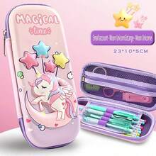 1pc Large Capacity Pencil Pouch 3D EVA School Supplies Box, New High School And Elementary School Girls' Colorful Pencil Box, Cartoon Pencil Box - Multicolor - View 13