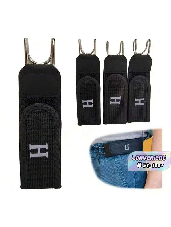 Bộ 4 móc cài thắt lưng không khóa, thắt lưng co giãn không khóa để mang theo đồ dùng chiến thuật hàng ngày, hệ thống thắt lưng không khóa có thể điều chỉnh, móc cài thắt lưng tiện dụng.