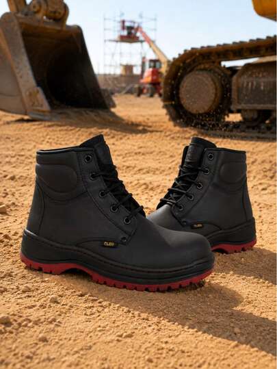 Bota de Trabajo Pleg Working En Piel Genuina Con Casco De Acero