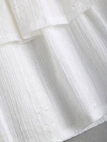Sweetra New Arrival Cinched Waist Solid Color Bodycon Mini Skirt - White - View 4