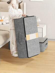 1 Piece Cationic Underbed Storage Bag With PVC Window Clear Flat Zipper Large Capacity For Blankets Comforters Quilts Shoes Towels Sweaters Foldable Organizer With Handles Home Closet Travel - View 5