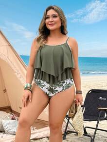 Swim Lushoire 2026 Spring/Summer Plus Size Swimwear Set Vacation - Multicolor - View 5