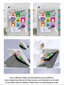 THE POWERPUFF GIRLS X SHEIN 相容於 Pad 11(A16)2025(11吋)/Pad 10 2022(10.9吋),Pad Pro 2020/2021 11吋,Pad 7/8/9代, Galaxy Tab A9 Plus 的保護殼,高級質感,具備 3+Y 折疊,自動喚醒/睡眠功能,以及內建筆槽,防震平板保護殼 - 彩色 - 查看 10