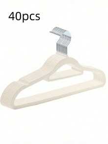 5/10/40个装家用成人褶皱布衣架，防滑设计，防止肩部堆积，适用于衣柜收纳，节省空间，可轻松悬挂弧度较大的衣物。衣物支撑衣架，是服装店的理想之选。可用于整理衣物、西装、衬衫、领带、女式衬衫、裙子和裤子。 - 彩色 - 查看 15