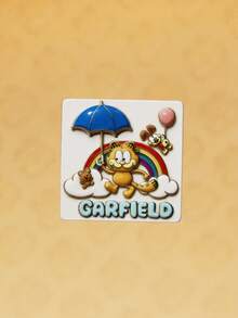 GARFIELD | SHEIN A New Creative Cartoon Animal Pattern Printing Brooch, IP Joint Design, Cute Personalized, Simple And Generous, Can Also Be Used As Accessories, Suitable For Various Parties, Concerts, Festivals, Exquisite Gifts - Multicolor - View 3