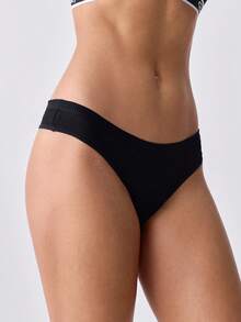 Loungeista 6 pièces/set Culottes tanga confortables côtelées, design sans couture T-back - Multicolore - Voir 5