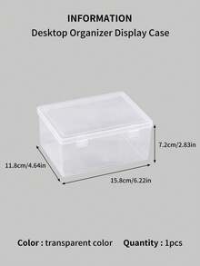 1个长方形透明塑料渔具收纳盒，珠宝配件工具整理盒，带翻盖，透明塑料盒，适用于电子元件、五金件、玩具零件，适合存放小物件、家居用品，收纳整理盒 - 無色 - 查看 16