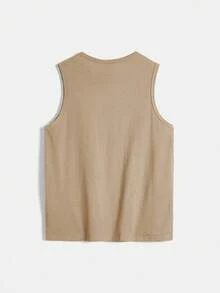 Tween Boys Casual Solid Color Knit T-Shirt - Army Green - View 9