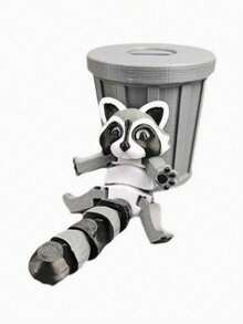POKOJA LAND A Printed Little Raccoon Toys, Stress Toys, Sensory Toys, Squishy Toys, Toys For Boys And Girls, Sturdy Plastic Ornaments For Desks And Home, Perfect Gift For Christmas And Halloween Presents. - Multicolor - View 9