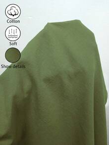 SHEIN Holidaya 女士夏季新款棉麻休闲抽绳卷边短裤，采用棉麻纹理面料，搭配弹性腰抽绳设计和卷边细节，打造轻松时尚的造型，适合日常外出、度假或轻度休闲场合，是一款百搭的休闲抽绳短裤，卡其色优雅长裤，宽松修身长裤。 - 綠色 - 查看 7