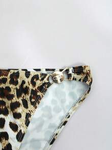 ZELFYO Men's Leopard Print Tight Fit Swim Briefs, Suitable For Summer, Holiday - Brown - View 7