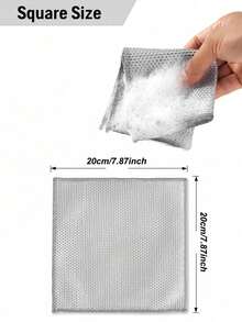 30 Pieces Thickened Double-Sided Metal Wire Cleaning Cloths, Kitchen Dish Washing Scrubbers For Pots, Pans & Daily Cleaning - Silver - View 5