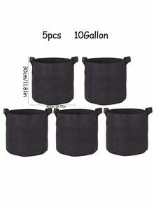 1-5 chiếc 1-10 gallon vải không dệt dày chịu lực có tay cầm túi trồng cây đa năng chậu vải cho làm vườn trong nhà ngoài trời rau củ hoa thảo mộc cây cảnh quà tặng ngày lễ giáng sinh vật dụng làm vườn thùng trồng cây túi trồng ý tưởng quà tặng bút, bút, đồ dùng học tập - màu đen - Xem 14