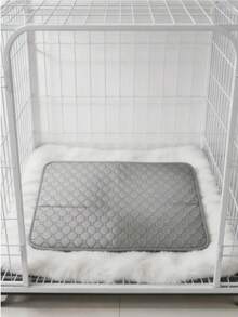 2Pcs Waterproof Reusable Pet Pee Pads, Washable Dog Sleeping Mat, Non Slip Pet Floor Cushion For Dog Crate Bed Indoor Home Use - Grey - View 5