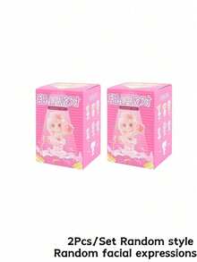 POKOJA LAND Blind Box Collectible Figurine Gift, Cute Decor,Pastel Cute Anime Girl Character Blind Box, ABS Collectible Figurine Set (6 Regular + 1 Hidden Style), Decorative Desktop Figurine, Perfect Birthday Christmas Gift For Friends Family Anime Figure Enthusiasts - Tide play blind box - View 11