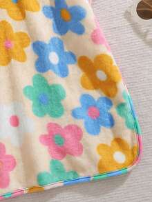 LMoss Kids 女嬰花卉印花短袖連帽半拉鍊泳衣 - 彩色 - 查看 4