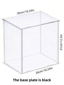 Display Case For Collectibles Assemble Clear Acrylic Box Alternative Glass Case For Display Action Figures Home Storage & Organizing Toys - Black - View 14